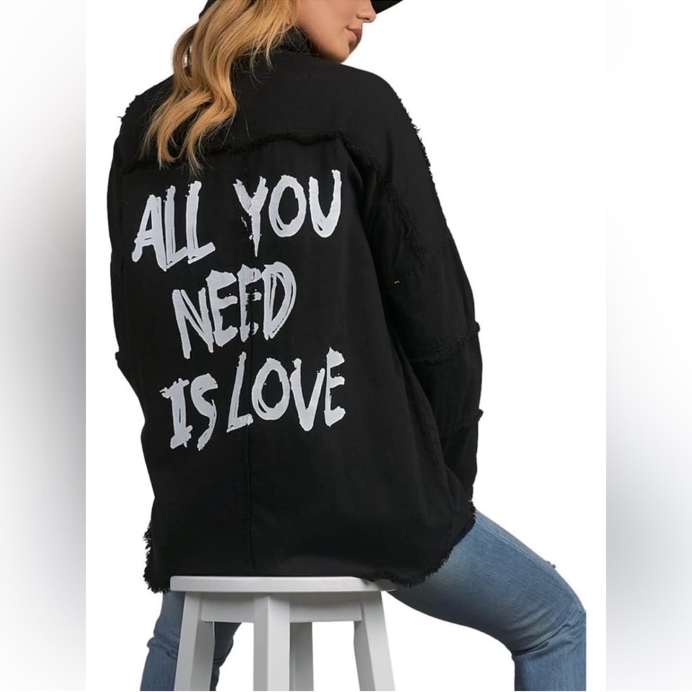 Black Graphic Women's Jacket